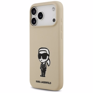 KARL LAGERFELD ümbris jaoks IPHONE 17 Pro Max compatible with MagSafe KLHMP17XSKIGROW (Silicone W/ KL Sketch & Logo) brown