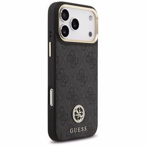 GUESS ümbris jaoks IPHONE 17 Pro Max compatible with MagSafe GUHMP17XP4G4DCSK (PU W/ Strass Logo & Big Strap Metal Buttons) must