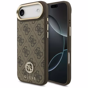GUESS ümbris jaoks IPHONE 17 Air compatible with MagSafe GUHMP17MP4GRMDEW (PU W/ 4G Strass Logo) brown