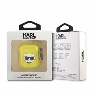 Karl Lagerfeld Choupette ümbris AirPods 1/2 jaoks - kollane