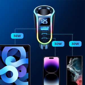 Autolaadija Joyroom „JR-CL21" must 150W (2xPD / 1xUSB / lisaport / LED)