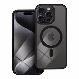 Чехол для iPhone 15 PRO MAX Color Edge Mag Cover совместимый с MagSafe чёрный