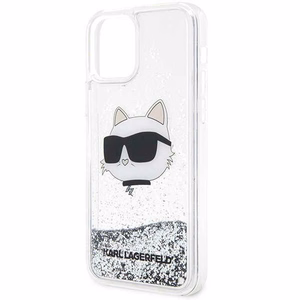 Karl Lagerfeld KLHCP12MLNHCCS iPhone 12/ 12 Pro 6.1" hõbedane/hõbedane hardcase Glitter Choupette Head