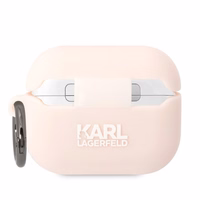 Karl Lagerfeld KLAPRUNIKP AirPods Pro cover roosa/roosa Silicone Karl Head 3D