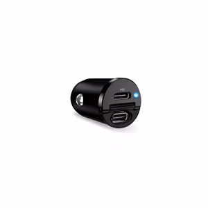Puro Mini 30W Power Delivery 2 x USB-C Car Laadija - must