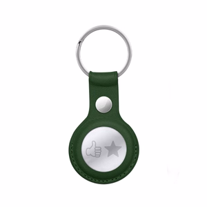Crong nahast kaitseümbris võtmerõngaga Apple AirTag 1 / 2 jaoks, roheline