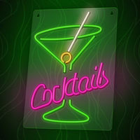 Neon PLEXI LED COCKTAILS roosa roheline FPNE02X Forever Light