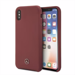 Mercedes Silicone Line iPhone X/XS Ümbris - punane