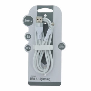 Setty USB - Lightning kaabel 1,2 m 2A KNA-L-1.220 valge