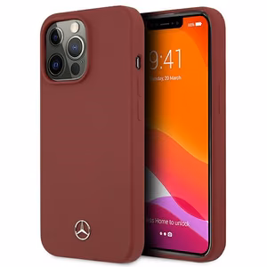 Mercedes Silicone Line ümbris iPhone 13 Pro / iPhone 13 jaoks - punane