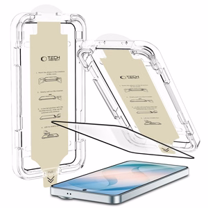 Tech-Protect Quick Set AR+ peegeldusvastane klaas Samsung Galaxy S26, must