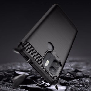 Carbon Case case for Xiaomi Redmi A1+ flexible silicone carbon cover black