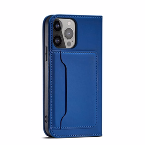 Magnet Card Case для iPhone 13 Pro Max чехол-кошелёк с держателем для карт синий
