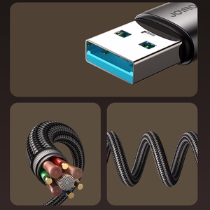 Joyroom S-A56 EnjoyX Series 90° USB-A - Lightning 3A kaabel 1.2m - must