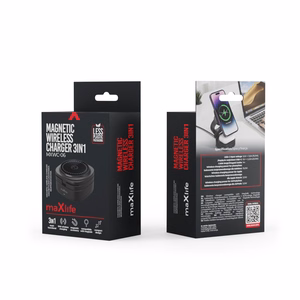 Maxlife MXWC-06 magnetiline traadita laadija 15W must 3in1