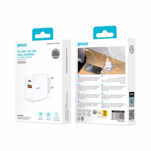 BWOO сетевое зарядное устройство CDA182 QC 38W 1x USB-A + 1x USB-C белый