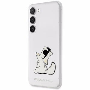 Karl Lagerfeld KLHCS23MCFNRC S23+ S916 прозрачный жёсткий чехол Choupette Fun