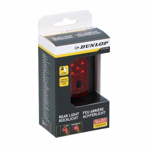 Dunlop K-Mark tagumine jalgrattatuli 5 LED-i ja piduritule funktsiooniga