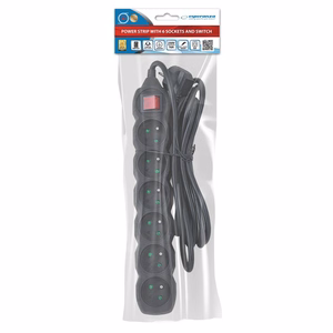 Esperanza ELK218K power extension 3 m 6 AC outlet(s) Indoor Black