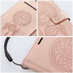 MEZZO Book ümbris jaoks XIAOMI Redmi Note 14 4G (GLOBAL - 164,84mm x 78,15mm x 8,16mm) dreamcatcher rose kuldne