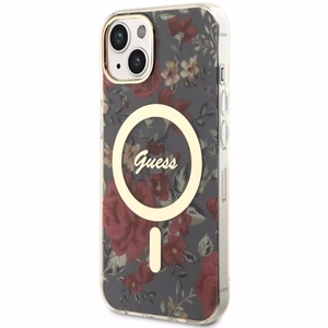 Guess Flower MagSafe ümbris jaoks iPhone 14 - roheline