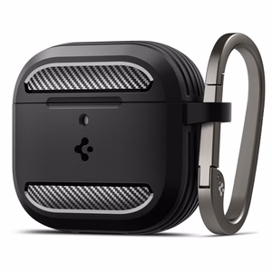 Чехол Spigen Rugged Armor для AirPods 4 - чёрный
