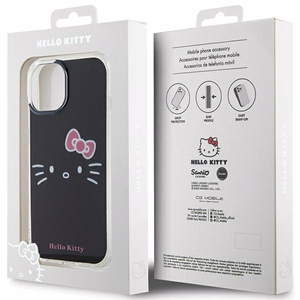 Hello Kitty IML Kitty Face чехол для iPhone 15 - чёрный