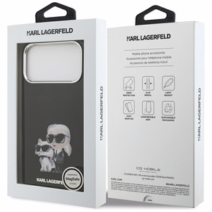 Karl Lagerfeld IML Aquarelle Karl & Choupette & Logo MagSafe Ümbris jaoks iPhone 17 Pro Max - Must