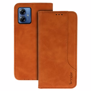 Wonder Prime Ümbris jaoks Motorola Moto G14 brown