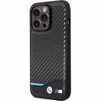 BMW Leather Carbon Ümbris jaoks iPhone 13 Pro Max - must