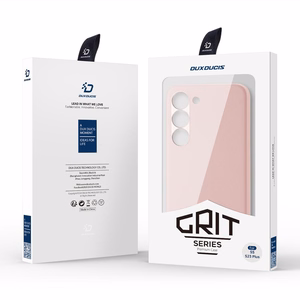 Чехол Dux Ducis Grit для Samsung Galaxy S23+ элегантный из искусственной кожи розовый