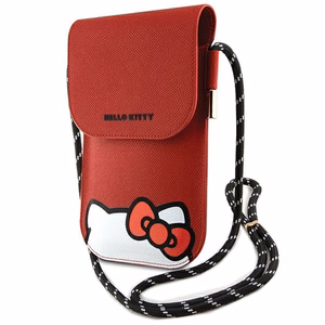 Hello Kitty Leather Hiding Kitty õlakott – punane