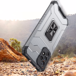 Crystal Ring Case Kickstand Tough Rugged Cover for Samsung Galaxy A72 4G sinine