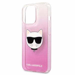 Karl Lagerfeld Choupette Head чехол для iPhone 13 Pro Max - розовый