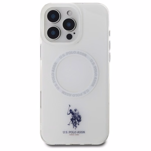 US Polo IML Ring MagSafe iPhone 16 Pro Ümbris - valge