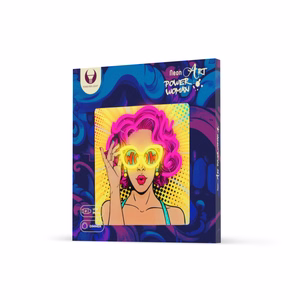 Neon ART LED POWER WOMAN kollane-lilla FLA02 Forever Light