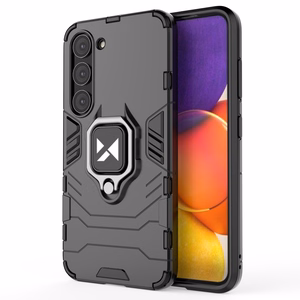 Чехол Wozinsky Ring Armor для Samsung Galaxy S23+ бронированный с магнитным кольцом-держателем чёрный