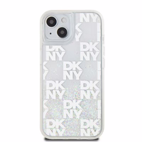 DKNY Liquid Glitter Multilogo ümbris jaoks iPhone 15 / 14 / 13 - valge