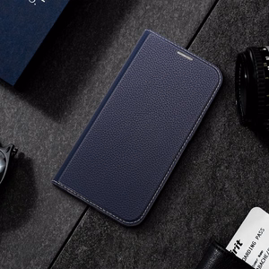 Dux Ducis Skin X2 чехол Samsung Galaxy S23+ флип-чехол кошелёк подставка синий