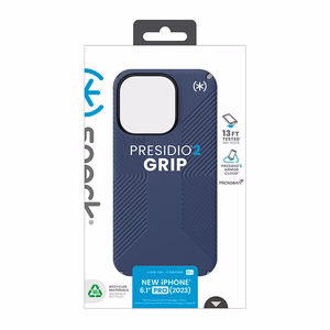 Speck Presidio2 Grip ümbris seadmele iPhone 15 Pro, Coastal Blue / Dust Grey värvitoonis
