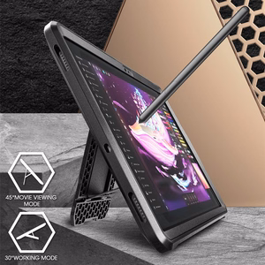 Unicorn Beetle Pro Supcase Ümbris jaoks Samsung Galaxy Tab S9 11.0 / S9 FE / S10 FE / S10 Lite 10.9 X710 / X716B / X510 / X516B / X520 / X526 / X400 / X406B - Must