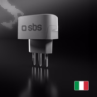 SBS IT Travel Adapter - Universal - Valge