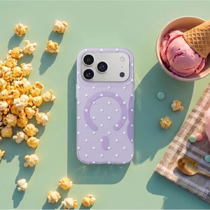 Bubble Dots Mag чехол для iPhone 12 / 12 Pro 6,1", фиолетовый