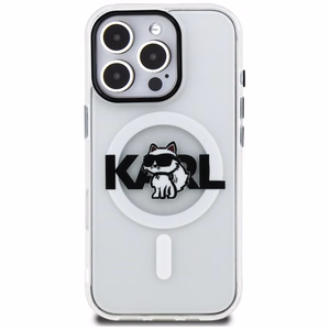 Karl Lagerfeld IML Choupette Sketch Logo MagSafe Ümbris iPhone 16 Pro - läbipaistev