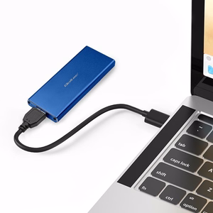 Qoltec 51832 korpus | M.2 SSD | SATA | NGFF | USB 3.0 | Super speed 5Gb/s | 2TB | sinine
