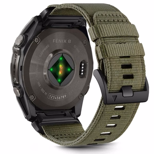 Rihm TECH-PROTECT NYLON CLASSIC GARMIN FENIX 5X / 5X PLUS / 6X / 6X PRO / 7X / 8 (51 MM) oliivroheline
