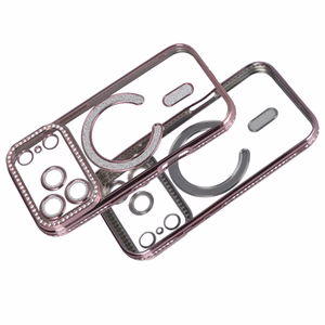 Bling Magsafe Ümbris jaoks Iphone 17 Pro Max roosa