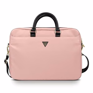Guess Nylon Triangle Logo bag jaoks a 16" laptop - roosa