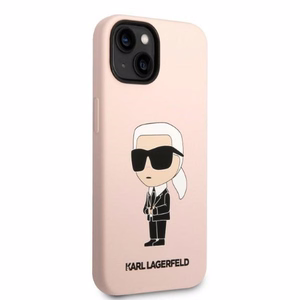 Karl Lagerfeld KLHCP14MSNIKBCP iPhone 14 Plus 6.7" жёсткий чехол розовый/розовый Silicone Ikonik