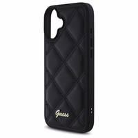 Guess Quilted Metal Logo iPhone 16 Plus Ümbris - Must